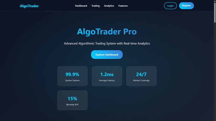 Preview of Algorithmic Trading website
